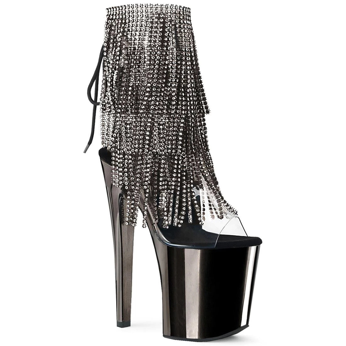 Glow Up Open Toe Boots